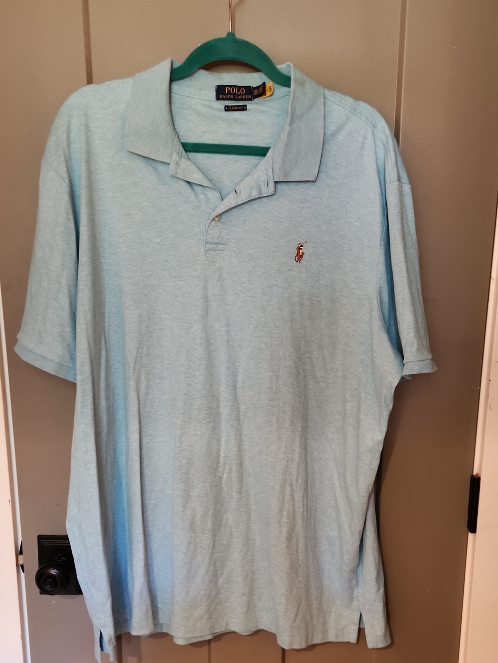 NEW* Polo by Ralph Lauren Light Blue Short Sleeve Polo XXL